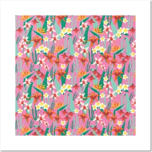 Exotic Flowers Pink Large Posters and Art